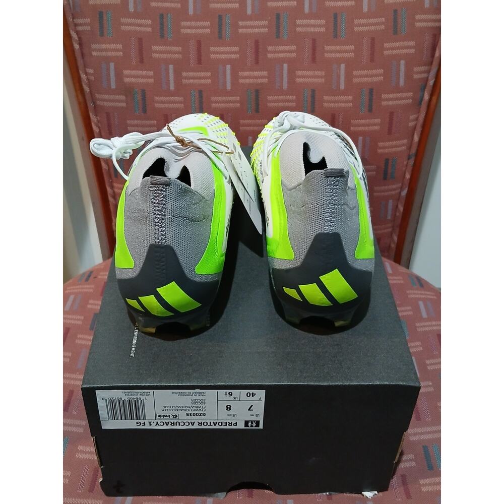 New Men's 7 Women's 8 Adidas Predator Accuracy .1 Firm Ground Soccer Cleat - Picture 4 of 11